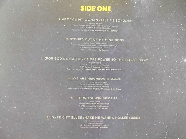 Image of Back Cover of LP - EX/VG+ - THE CHI-LITES, Too Good To Be Forgotten (The Best Of The Chi-Lites) (Demon Records; DEMREC974, UK 2022, Picture Sleeve, Inner), In opened stickered shrink.,  - 3216069C