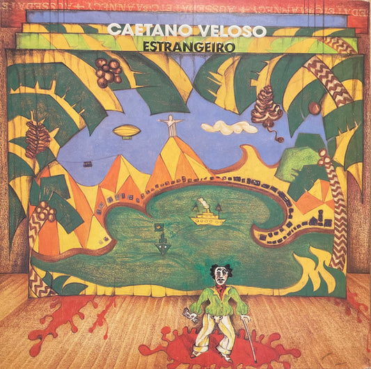 Image of Front Cover of LP - VG/VG - CAETANO VELOSO, Estrangeiro (Philips; 838 297-1, Brazil 1989, Embossed Sleeve, Inner), Pen writing on rear of sleeve.,  - 3226072E