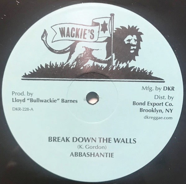 Image of Label Cover of 12" - EX/EX - ABBASHANTIE BAND, Break Down The Walls (Wackie's; DKR-228, US 2023 Reissue, Company Sleeve), ,  - 3216111C