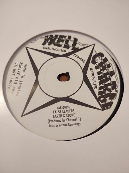 Image of Front Cover of 12" - /EX - EARTH AND STONE, False Ruler / Don't Let Them Fool You (Well Charge; AR12033, UK 2020 Reissue), ,  - 3216113C