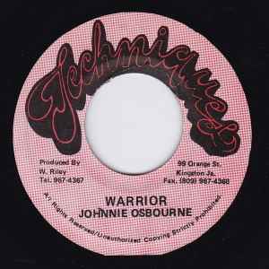 Image of Front Cover of 7" - /VG+ - JOHNNIE OSBOURNE, Warrior (Techniques; none, Jamaica ), ,  - 3256071S