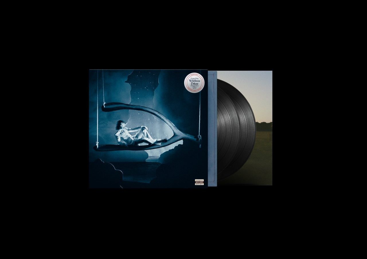Image of Back Cover of LP - NEW/NEW - CONAN GRAY, Wishbone Deluxe (Island; 5799781, UK 2026, Poster, Midnight Black), , "Wishbone, the fourth album by Conan Gray. The Black Cat Edition LP includes a black vinyl and 16x20” poster featuring an exclusive photo of Conan and Wishbone the Cat. - 9409599C