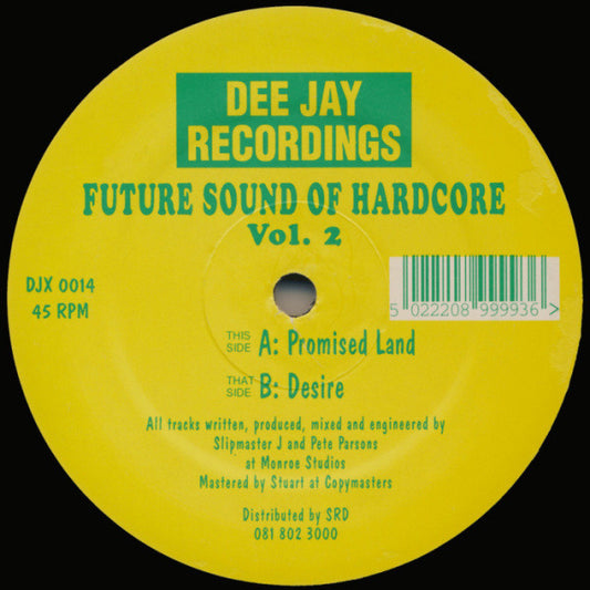 Image of Front Cover of 12" - /VG - FUTURE SOUND OF HARDCORE, Vol.2 - Promised Land / Desire (Dee Jay Recordings; DJX 0014, UK 1994), Light marks only,  - 3326106E