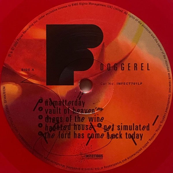 Image of Label Cover of LP - EX/EX - PIXIES, Doggerel (Infectious Music; INFECT701LP, Europe 2022, Inner, Red Vinyl), Still In Opened Shrinkwrap With Hype Sticker,  - 3216058C