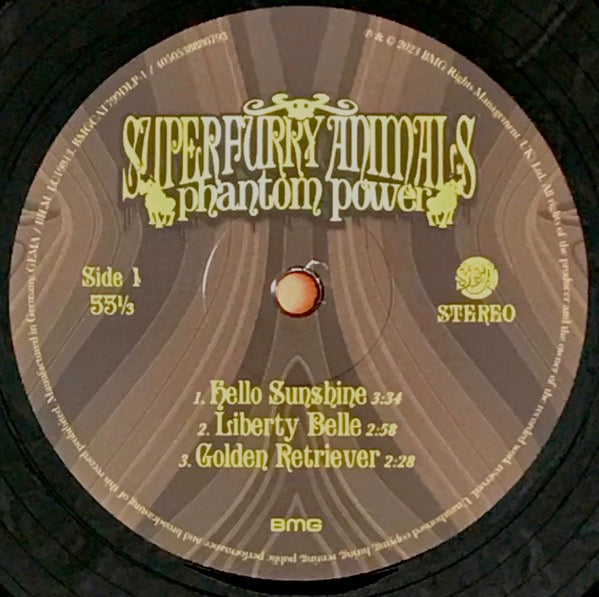 Image of Label Cover of LP - EX/VG+ - SUPER FURRY ANIMALS, Phantom Power (BMG; BMGCAT799DLP, UK 2023 Reissue, Die Cut Sleeve, 2 Inners & Insert, Remastered), Still In Opened Shrinkwrap With Hype Sticker,  - 3226120E