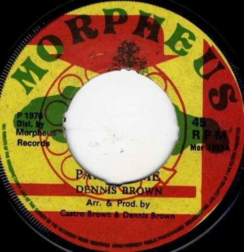 Image of Front Cover of 7" - /VG+ - DENNIS BROWN, Party Time (Morpheus; MOR 1023, UK 1976, 4-Prong Centre), Clean copy, Tiny WOL.,  - 3256096S