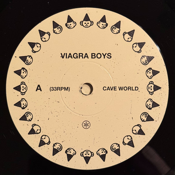 Image of Label Cover of LP - VG+/EX - VIAGRA BOYS, Cave World (Year0001; YR0164LPB, Europe 2023 Reissue, Inner, 3rd pressing), Signed,  - 3246108S