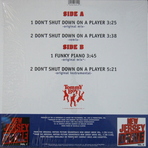 Image of Back Cover of 12" - VG+/VG - ILL AL SKRATCH / E. BROS, Don't Shut Down On A Player / Funky Piano (Tommy Boy; TB 694, US 1995, Picture Sleeve), Strong VG to disc.,  - 3216165C