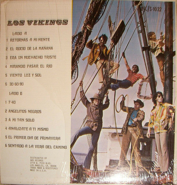 Image of Back Cover of LP - G+/G - LOS VIKINGS, Los Vikings (Dicesa; DIC/S 1022, US 1969), WOL. Many marks on the record. Sleeve has edgewear and creases, discolouration. ,  - 3226090E