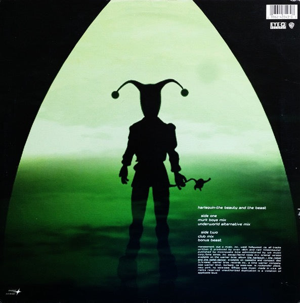 Image of Back Cover of 12" - VG/VG - SVEN V TH, Harlequin - The Beauty And The Beast (Warner Bros. Records; 0-43543, US 1994, Picture Sleeve), Strong VG.,  - 3216169C