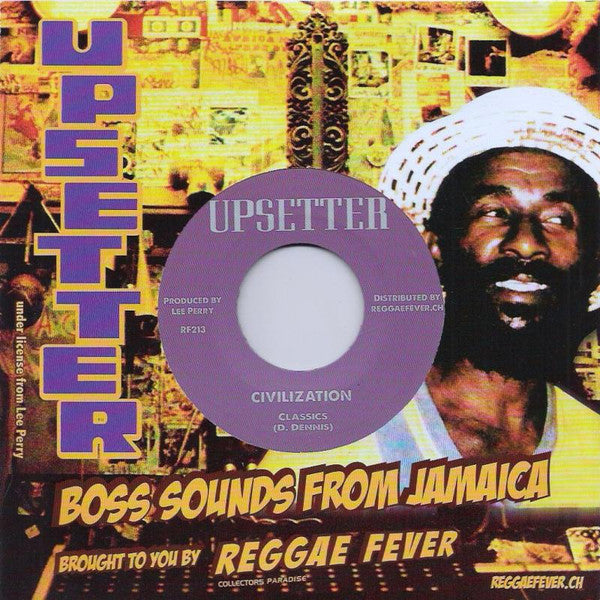 Image of Front Cover of 7" - VG+/VG+ - THE CLASSICS / THE SILVERTONES, Civilization / Bring It On Home (Upsetter; RF213, Europe 2017 Reissue, Company Sleeve), ,  - 3256115S