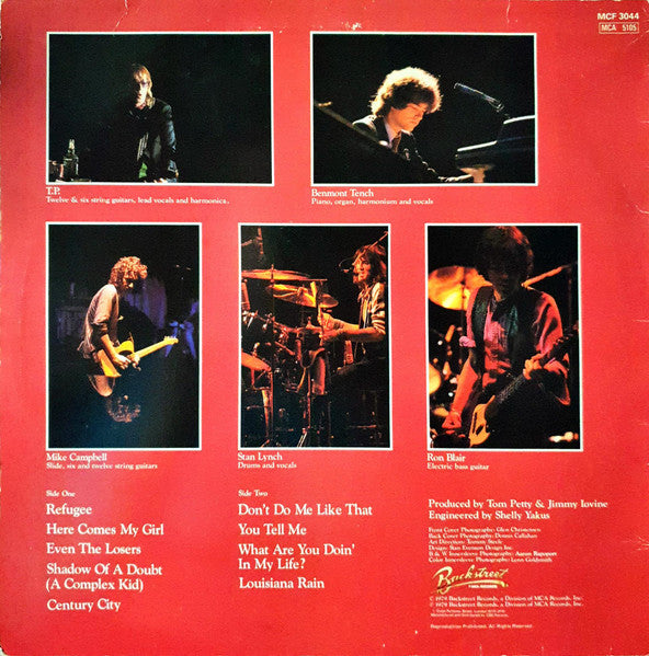 Image of Back Cover of LP - VG/VG - TOM PETTY AND THE HEARTBREAKERS, Damn The Torpedoes (MCA Black Rainbow With Backstreet Logo; MCF 3044, UK 1979, Inner, Porky Prime Cut On A Side Run Out Only), Inner Has Small Tear at Opening,  - 3226162E