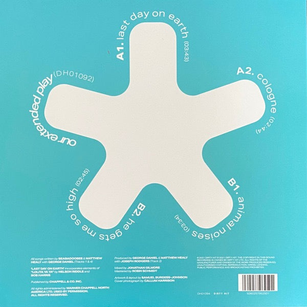 Image of Back Cover of 12" EP - VG/VG+ - BEABADOOBEE, Our Extended Play (Dirty Hit; DH01094, UK 2023 Reissue, Picture Sleeve, Translucent Yellow Vinyl ), Lightly corner bumped sleeve and one edge pinch ,  - 3216094C