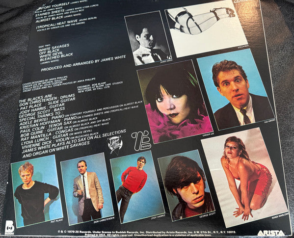 Image of Back Cover of LP - VG/VG+ - JAMES WHITE & THE BLACKS, Off White (ZE Records; ZEA33-003, US 1979), ,  - 3226184E