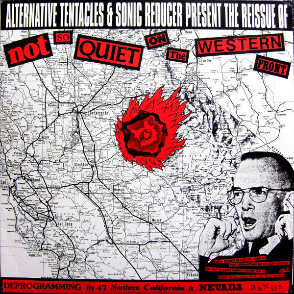 Image of Front Cover of 2xLP - VG+/VG+ - VARIOUS, Not So Quiet On The Western Front (Alternative Tentacles; VIRUS 14, US 1999 Reissue, Insert, No Magazine), ,  - 3226169E