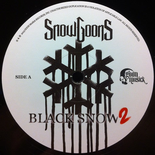 Image of Label Cover of 2xLP - VG/VG+ - SNOWGOONS, Black Snow 2 (Goon MuSick; GM 13-007, Germany 2013), Vinyl in strong VG+, sleeve still in opened shrinkwrap.,  - 3246103S