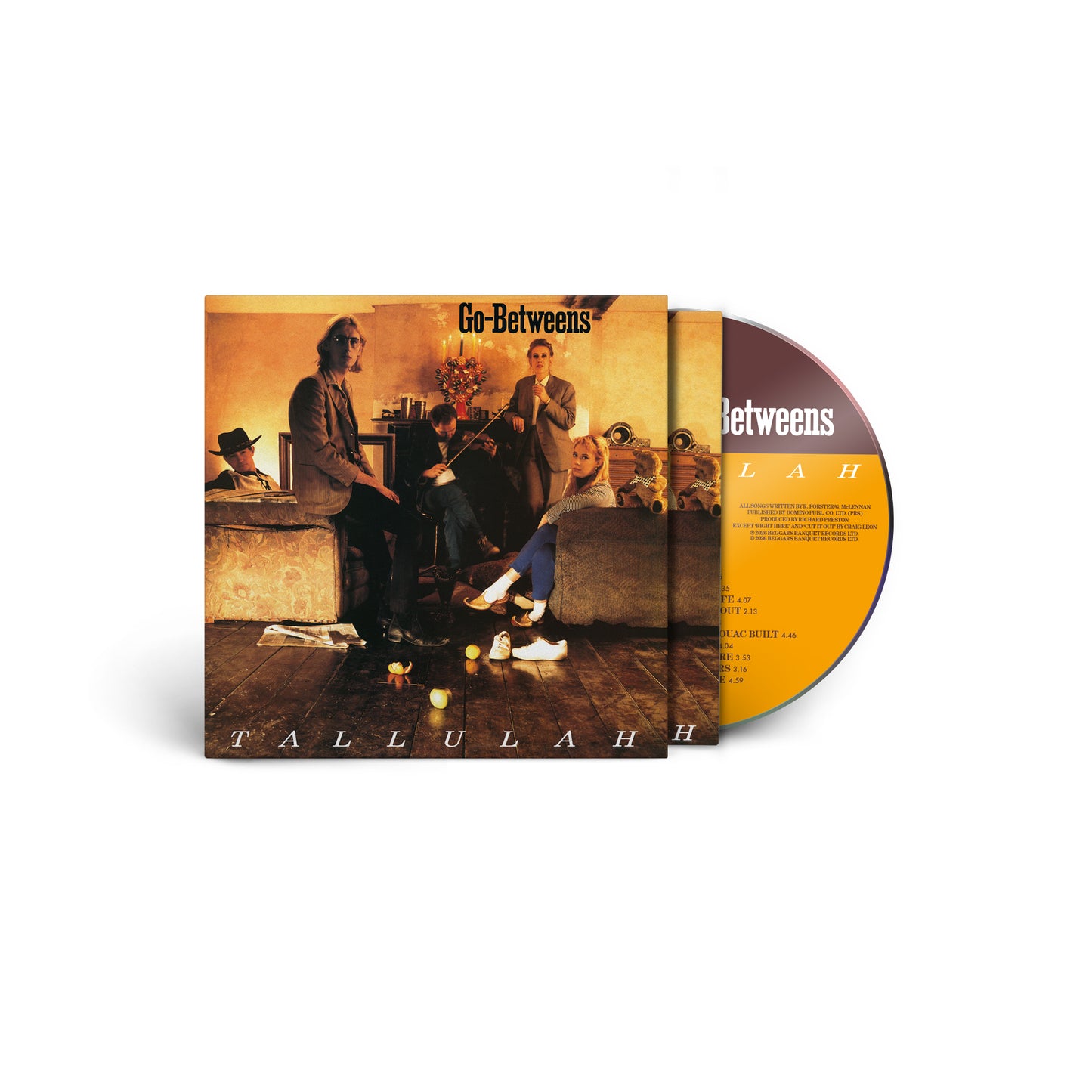 Image of Back Cover of 1xCD - NEW/NEW - THE GO-BETWEENS, Tallulah (Remastered) (Beggars Banquet; BBQ2169CD, UK 2026), , On the band’s fifth album, they added multi-instrumentalist Amanda Brown, and she broadened their sound and gave it more drama. The album is a pivotal one in their discography and sits as a stepping-stone between their early era, and their more richly textured later work. Paste Magazine included it in their list of the best new-wave albums and highlighted several signature works by the gro