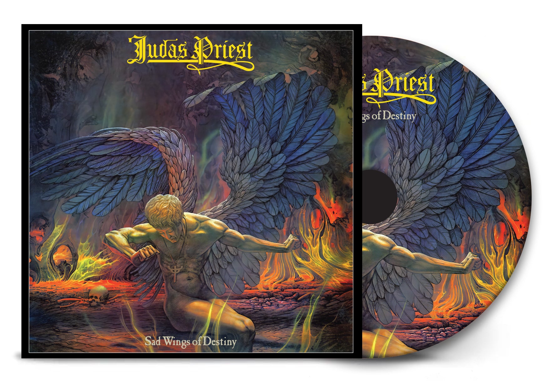 Image of Back Cover of 1xCD - NEW/NEW - JUDAS PRIEST, Sad Wings Of Destiny (Original 1976 Masters) (Exciter Records; EXR002CGCD, UK 2026 Reissue), , Restored from the original 1976 analogue master tapes, this 50th Anniversary release is the definitive edition of Sad Wings of Destiny. Released in 1976, Sad Wings of Destiny stands as one of the most influential albums in heavy metal history. - 9409754C