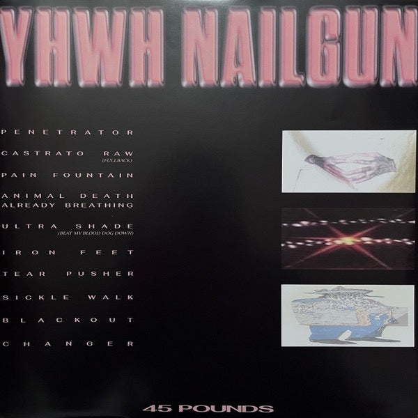 Image of Label Cover of LP - EX/EX - YHWH NAILGUN, 45 Pounds (AD 93; WHYT099, US 2025, Inner), ,  - 3246136S