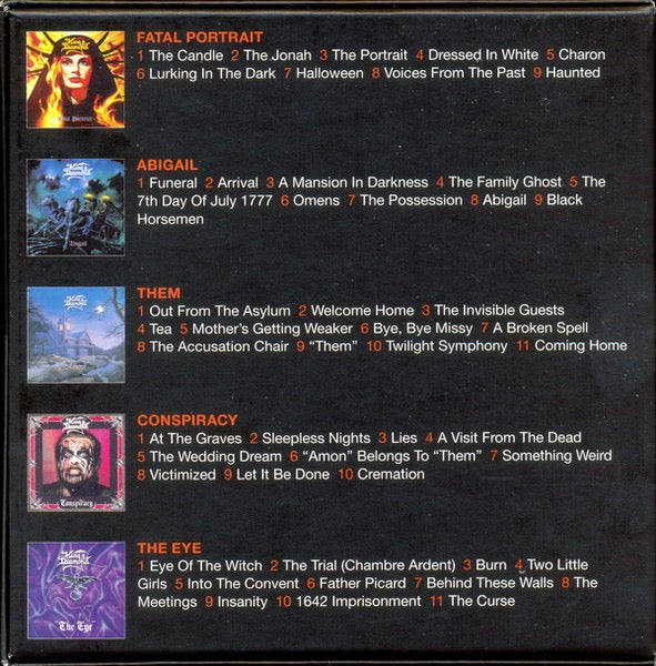 Image of Back Cover of 5xCD - VG+/VG+ - KING DIAMOND, The Complete Roadrunner Collection 1986-1990 (Roadrunner Records; 1686176212, Europe 2013, Clamshell Box Set), ,  - 3216223C