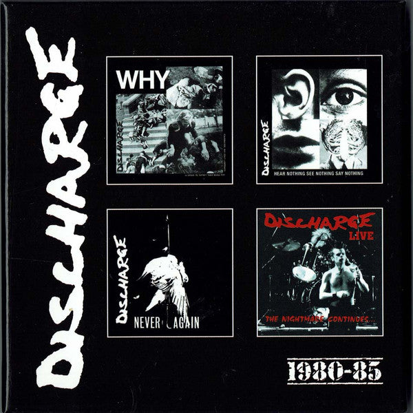 Image of Front Cover of 4xLP - VG+/VG+ - DISCHARGE, 1980-85 (Captain Oi!; AHOYBX363,  2018, Clamshell Box Set, 3 Inners & Booket), ,  - 3216244C