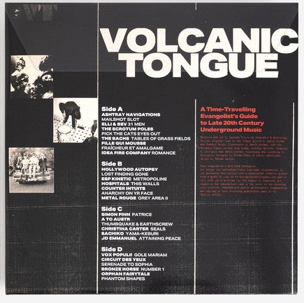 Image of Back Cover of 2xLP - EX/G+ - VARIOUS, Volcanic Tongue (A Time - Travelling Evangelist' s Guide To Late 20th Century Underground Music) (Disciples; DISC33, UK 2025, Limited Edition), Side D Has Some Nasty Scratches, All Other Sides Are EX :(, uiofuiof - 3246189S