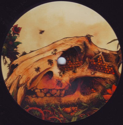 Image of Label Cover of 2xLP - VG/EX - EARTH, The Bees Made Honey In The Lion's Skull (Southern Lord; SUNN90, US 2008, Bible-esque triple gatefold jacket., Limited Edition), Tears Along Bottom Of Each Panel Inside Gatefold. ,  - 3246190S