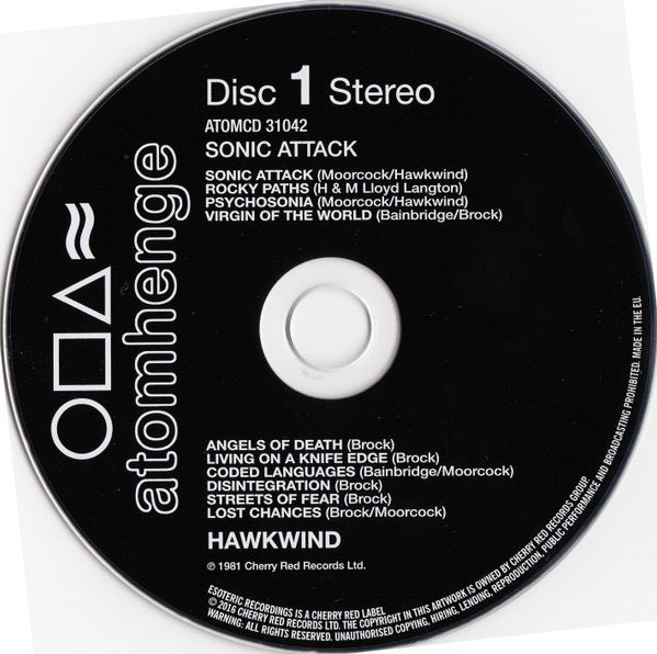 Image of Label Cover of 3xCD - VG+/EX - HAWKWIND, The RCA Active Years 1981-1982 (Atomhenge; ATOMCD 31042, UK 2016, Clamshell Box Set, Poster), ,  - 3216293C