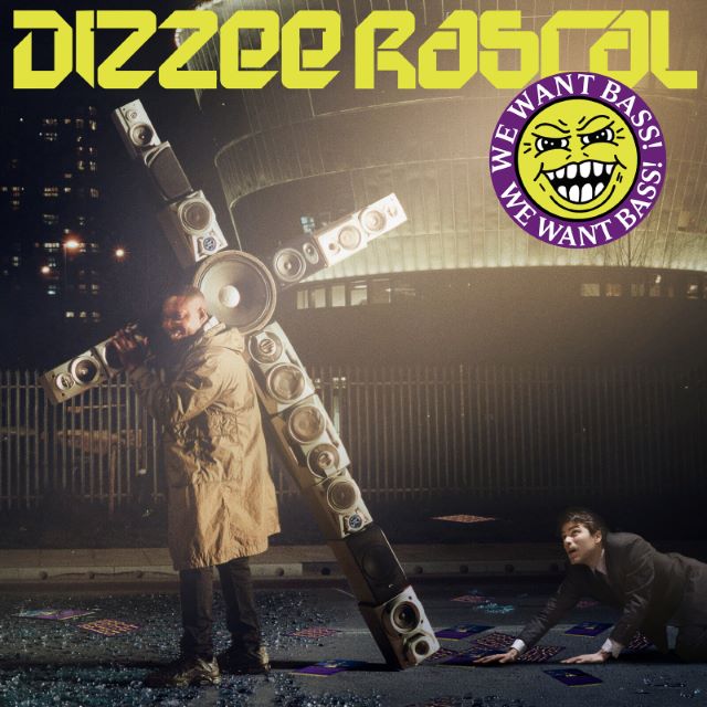 Image of Front Cover of 1xLP - NEW/NEW - DIZZEE RASCAL, We Want Bass (Big Dirtee Records; BDRLP2, UK 2026, Purple Vinyl), , "As the title suggests, We Want Bass is a call to arms for bass heads everywhere. With a focus on purpose-built dancefoor bangers, the bass-driven production pays homage to the UK's ever-evolving underground scene, whilst underpinning Dizzee at his best, delivering bar upon bar of irreverent lyricism and infectious hooks.  - 9409826C