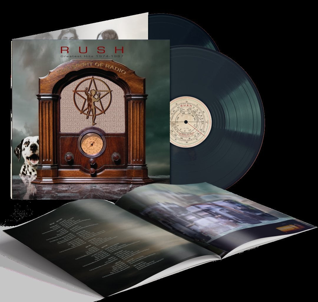 Image of Back Cover of 2xLP - NEW/NEW - RUSH, The Spirit of Radio: Greatest Hits 1974-1987 (; 6119897, UK 2026 Reissue, Gatefold, Booklet, Limited Edition, 180g Black Vinyl), , "16 of Rush's greatest recordings compiled together to highlight the band's iconic recording career from 1974 to 1987. Pressed on 180-gram black vinyl on 2LPs. - 9409852C