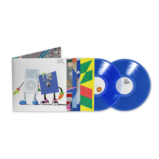 Image of Front Cover of 2xLP - NEW/NEW - AVALANCHES, No Bad Memories (Polydor; 7417957, UK 2026, Gatefold, Inner, Indie Exclusive, Limited Blue Vinyl), , The new album is inspired by the simultaneously magical and insidious ways that advertising and name-brand technology wraps itself around our memories. It’s an ambivalent ode to the nostalgic pull of commercial jingles and proprietary start-up sounds. The best things in life may be free, but childhood and corporate entertainment products are completely int