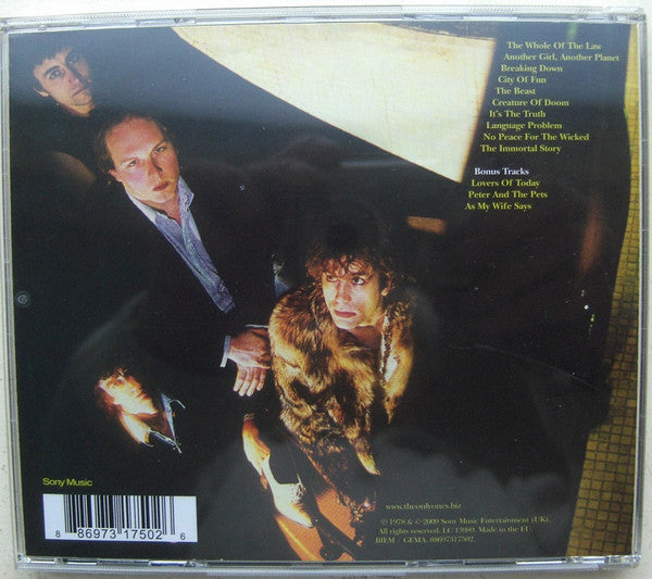 Image of Back Cover of CD - VG+/VG+ - THE ONLY ONES, The Only Ones (Sony Music; 88697317502, Europe 2009, Jewel Case), ,  - 3216307C