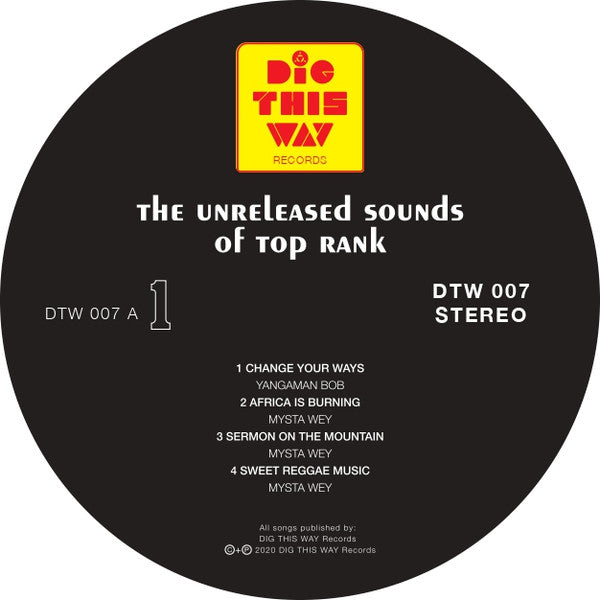 Image of Label Cover of LP - EX/VG+ - VARIOUS ARTISTS, The Unreleased Sounds Of Top Rank - Aba/Nigeria (Dig This Way Records; DTW007, Italy 2020, Glossy Sleeve, Insert), ,  - 3216343C