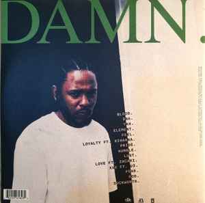 Image of Back Cover of LP - EX/EX - KENDRICK LAMAR, Damn. (Top Dawg Entertainment; 00602557618280, Europe 2025 Reissue), ,  - S