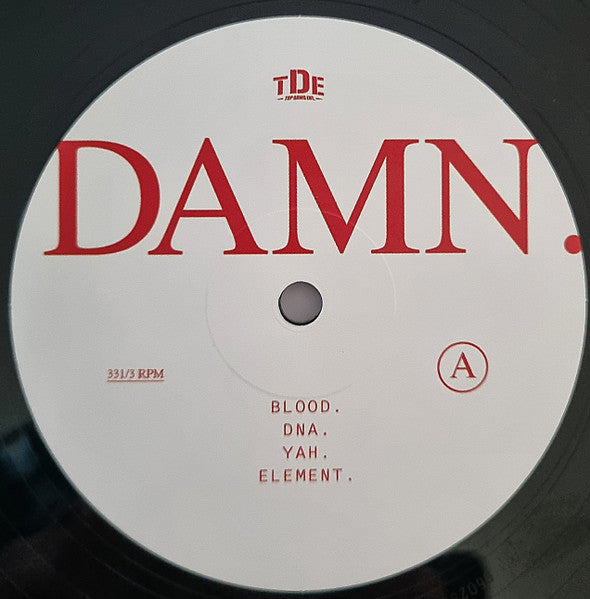 Image of Label Cover of LP - EX/EX - KENDRICK LAMAR, Damn. (Top Dawg Entertainment; 00602557618280, Europe 2025 Reissue), ,  - S