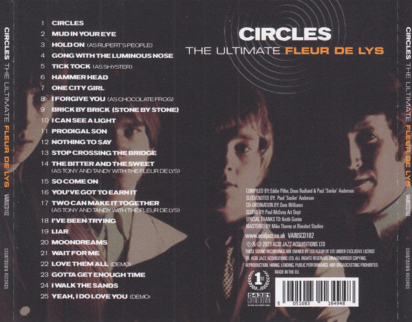Image of Back Cover of CD - VG+/VG+ - LES FLEUR DE LYS, Circles: The Ultimate Fleur De Lys (Countdown; VAINSCD102, UK 2021, Jewel Case), ,  - 3236072E