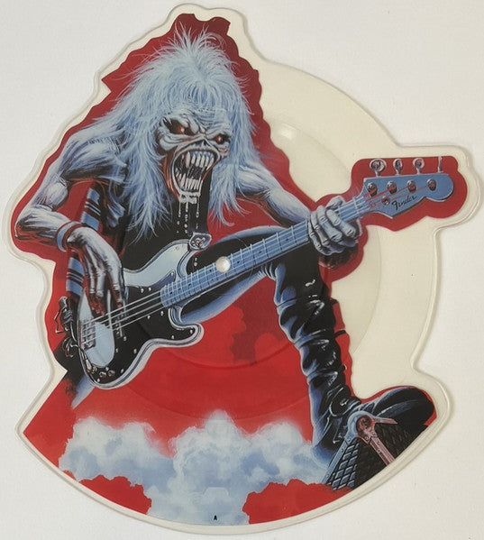 Image of Label Cover of 7" - VG/VG+ - IRON MAIDEN, Fear Of The Dark Live (EMI; EMPD263, UK 1993, Clear Plastic Sleeve With Card Inner, Shaped Picture Disc, Numbered Limited Edition, Correct Pressing - Plays Fear of the Dark Live on B-Side), N0. 17087,  - 3226174E