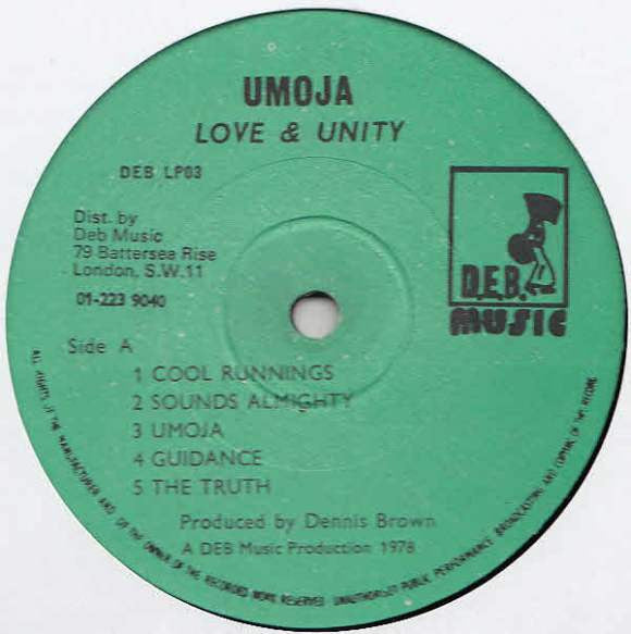 Image of Front Cover of LP - /G+ - DEB MUSIC PLAYERS, Umoja Dub - Love & Unity (D.E.B. Music; DEBLP 003, UK 1978, Plain Sleeve), Lots of marks and scuffs, plays above grade, still very enjoyable. WOL., A1	Cool RunningsA2	Sounds AlmightyA3	UmojaA4	GuidanceA5	The TruthB1	Cry Of The DestituteB2	Mercy For The NeedyB3	Something SpecialB4	Sons Of DustB5	Structure - 3216347C