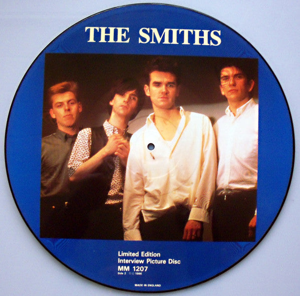 Image of Back Cover of LP - /VG - THE SMITHS, Limited Edition Interview Picture Disc (Tell Tales; MM 1207, UK 1988, Clear Plastic Sleeve, Unofficial interview picture disc), ,  - 3226277E