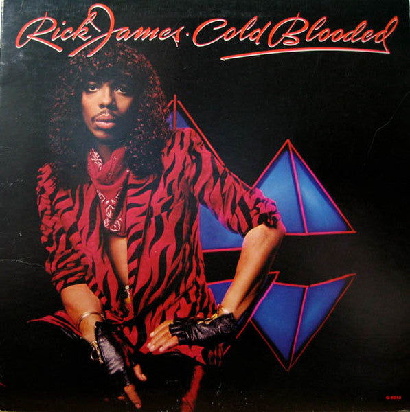 Image of Front Cover of LP - VG/VG+ - RICK JAMES, Cold Blooded (Gordy; 6043GL, US 1983, Gatefold, Inner), Sleeve worn with notched cut-out,  - 3216341C