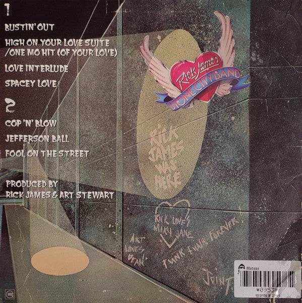 Image of Back Cover of LP - G+/VG+ - RICK JAMES, Bustin' Out Of L Seven (Gordy; G7-984R1, US 1979, Inner, Repress), Sleeve has notched cut-out, creased corners, wear at edges and spine. Inner has creased corners and cut-out too,  - 3216367C