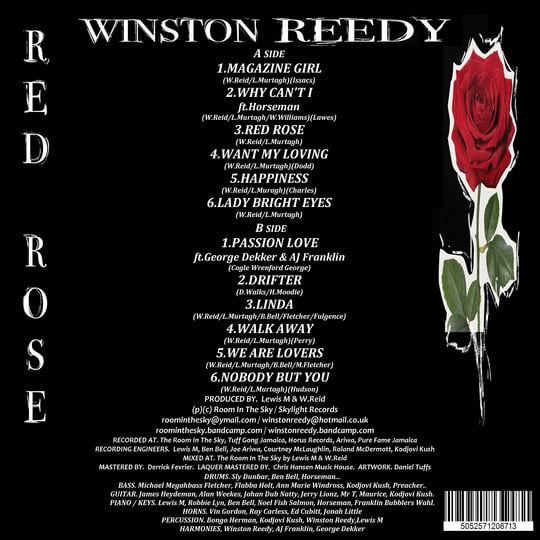Image of Back Cover of LP - VG+/EX - WINSTON REEDY, Red Rose (Room In The Sky; MBX196, Europe 2024), ,  - 3246278S