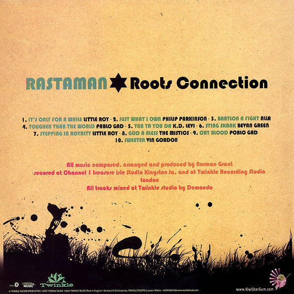 Image of Back Cover of LP - VG+/EX - VARIOUS ARTISTS, Rastaman Roots Connection (Twinkle Music; NGLP571, UK & Europe 2012, Glossy Sleeve), ,  - 3246293S