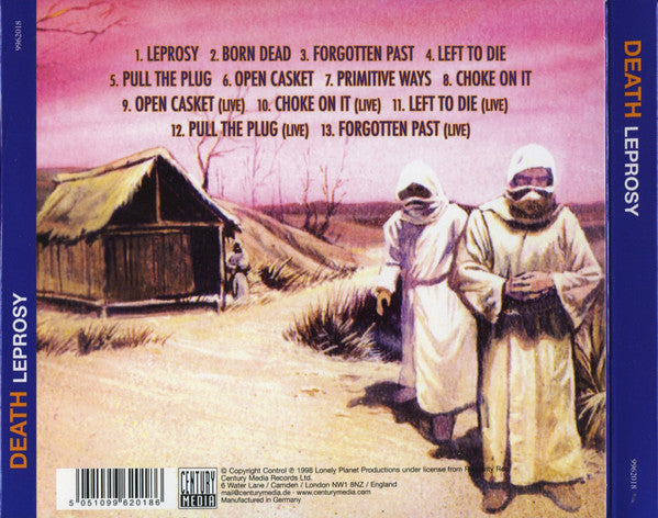 Image of Back Cover of CD - VG+/VG+ - DEATH, Leprosy (Century Media; 9962018, Germany 2008 Reissue, Digipak, Booklet, Deluxe Edition), ,  - 3216382C