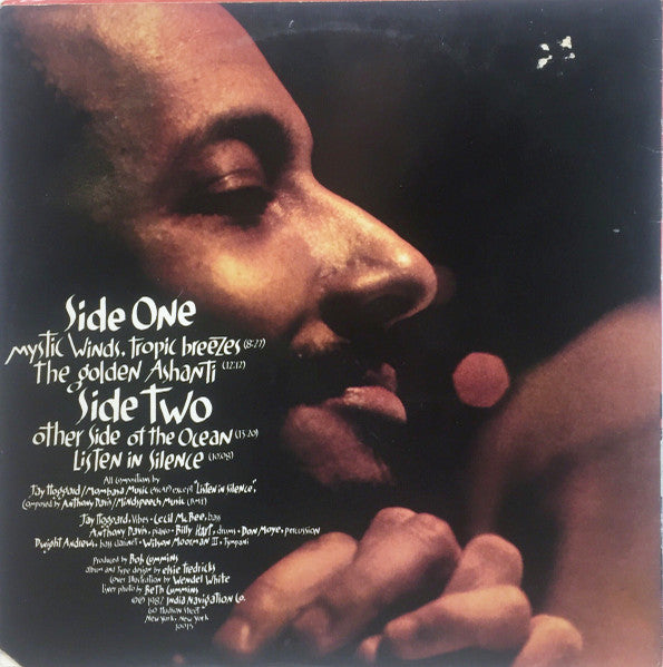 Image of Back Cover of LP - VG/VG+ - JAY HOGGARD, Mystic Winds, Tropic Breezes (India Navigation; IN-1049, US 1982, Insert), ,  - 3846194S