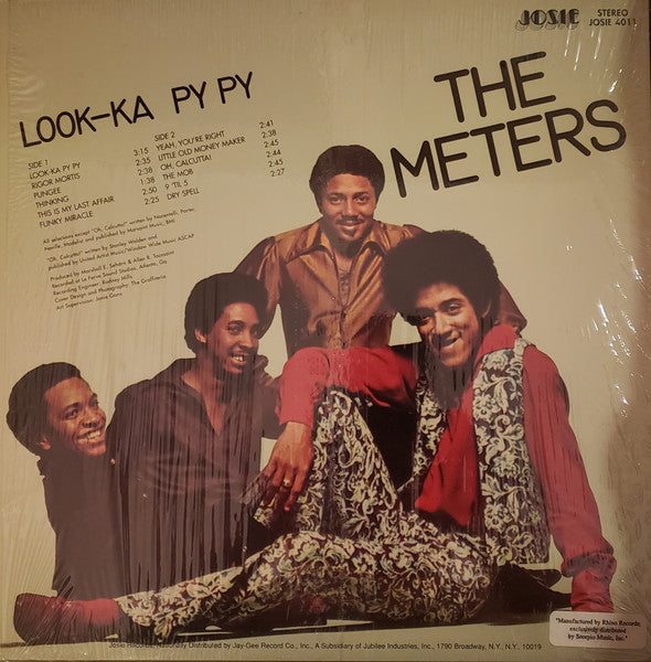 Image of Back Cover of LP - VG+/VG+ - THE METERS, Look-Ka Py Py (Josie; JOS 4011, US Reissue, Limited Edition Transparent Orange vinyl), ,  - 3226411E