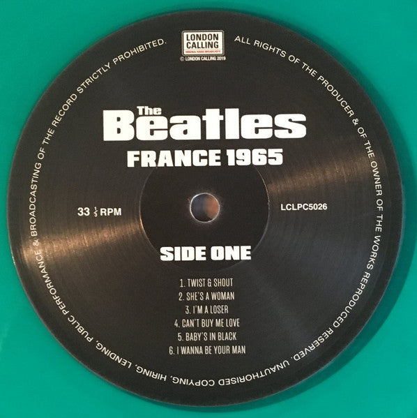 Image of Label Cover of LP - VG+/VG+ - THE BEATLES, France 1965 (London Calling; LCLPC5026, Worldwide 2019, Insert, 180 Gram Green Marbled Vinyl, Ltd to 1000, hand numbered), No. 76.,  - 3246319S