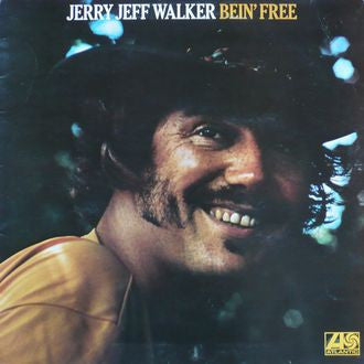 Image of Front Cover of LP - G+/VG - JERRY JEFF WALKER, Bein' Free (Atlantic; 2466 007, UK 1971 Reissue, Gatefold), Strong VG, A few light marks and a very subtle warp. Sticker damage on front of sleeve, ripple effect from water damage, heavy edge wear, tear to opening edge, ring wear and light creasing.,  - 3246355S