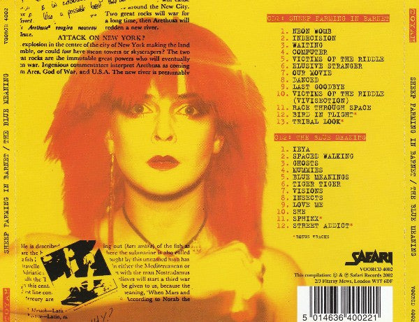 Image of Back Cover of CD - EX/VG+ - TOYAH, Sheep Farming In Barnet / The Blue Meaning (Safari Records; VOORCD 4002, UK 2002, Jewel Case, Booklet), ,  - 3136125E