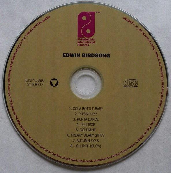 Image of Label Cover of CD - VG+/VG+ - EDWIN BIRDSONG, Edwin Birdsong (Philadelphia International Records; EICP-1380, Japan 2010 Reissue, Card Sleeve, Booklet & Inner, With Obi), ,  - 3216422C